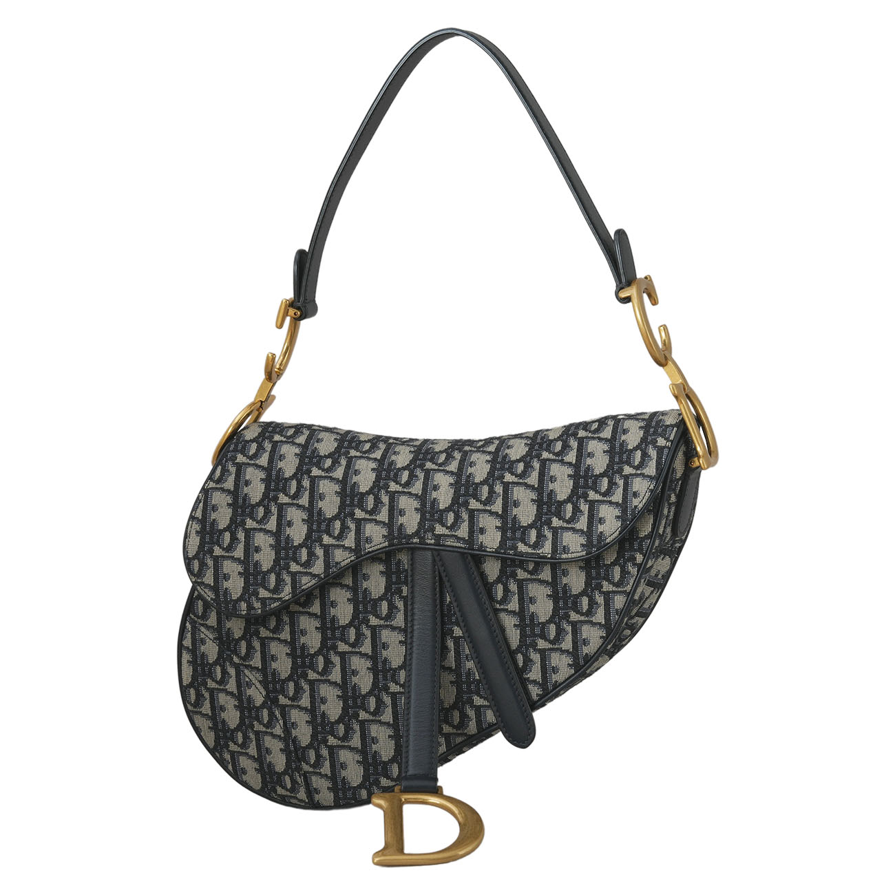 CHRISTIAN DIOR(USED)크리스찬디올 오블리크 새들백 미듐